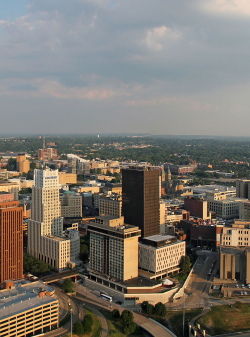 Downtown aerial view