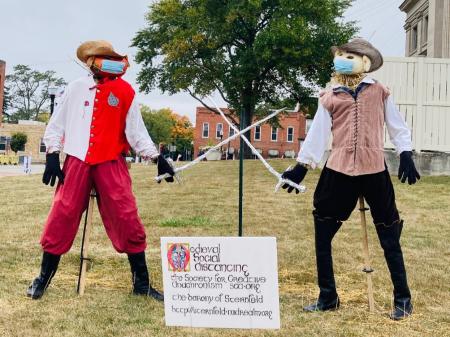Fencing Scarecrows at Hendricks County Courthouse Square