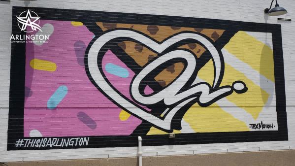 Arlington mural with heart