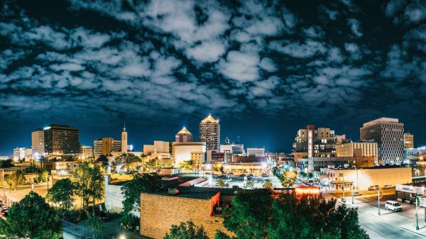Albuquerque Night Skyline Lights