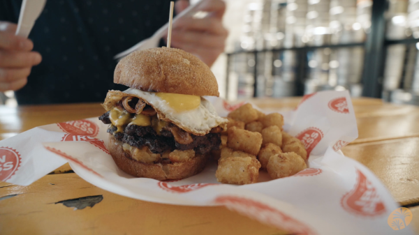 Image of the Hangover Burger from The Iron Press