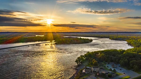 Falls of the Ohio Drone Photo