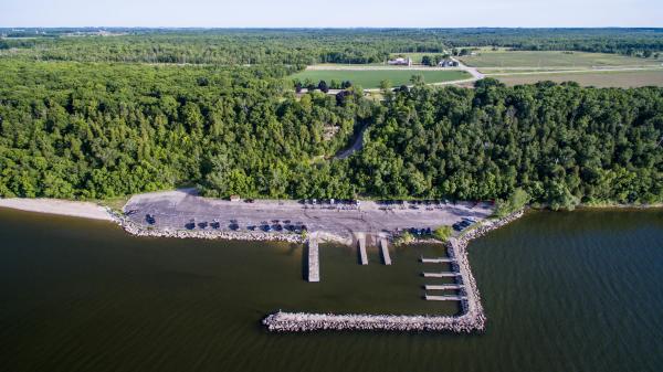 Airel shot of Bay Shore Park in Brown County