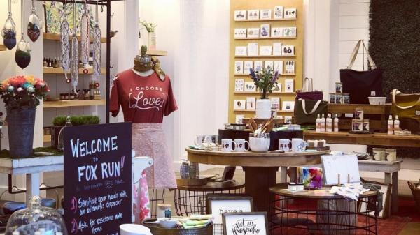 Gift displays inside Fox Run at the Shoppes at Arbor Lakes