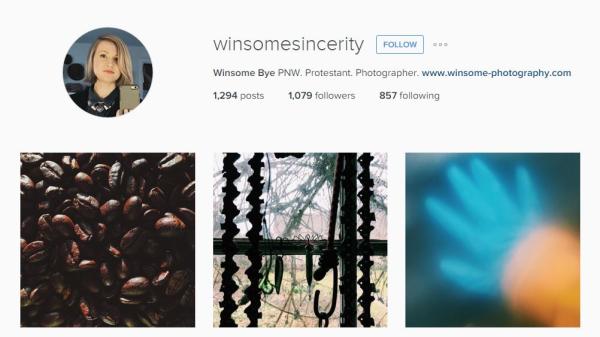 Winsome Bye Instagram account