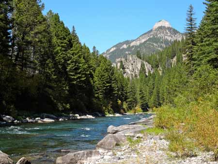 Storm Castle Peak as seen from the Gallatin Riverside Trail | Photo: A Mountain Journey