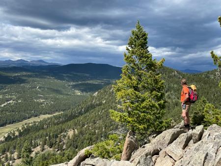 View of Golden Gate Canyon State Park from hiking trail