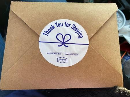 Hampton Inn breakfast box