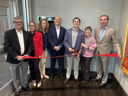 rubbon cutting Legacy hall - lail family photo