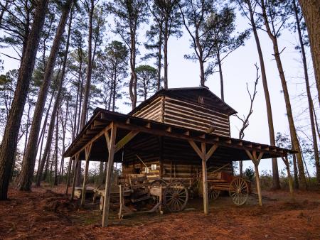 Historic Tobacco Barn at Tobacco Farm Life Museum in Kenly, NC