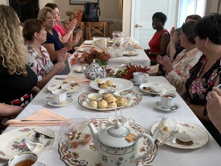 Group Enjoying Afternoon Tea at Centreville Cafe in Wilmington