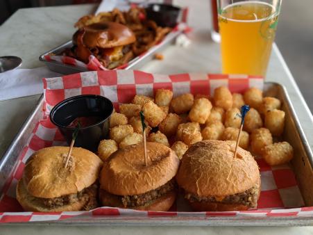 859 taproom goetta sliders tater tots