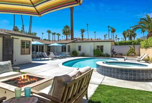 Deepwell Oasis vacation rental, outdoor pool area, Palm Springs