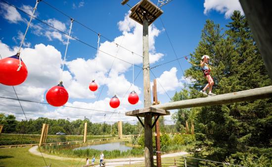 Child on NEW Zoo Adventure Park Ropes Course