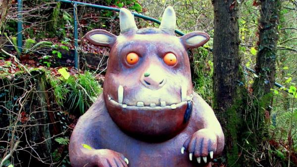 Gruffalo statue at Colin Glen's Gruffalo Trail.