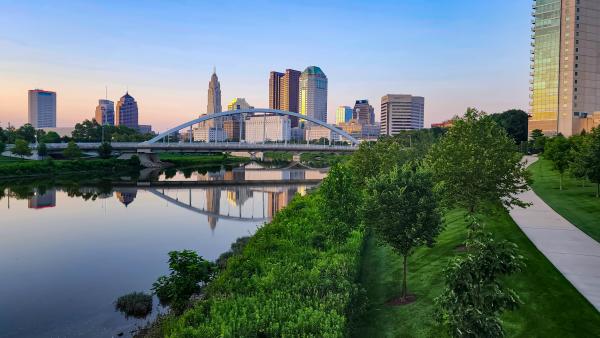 A view of the downtown Columbus skyline