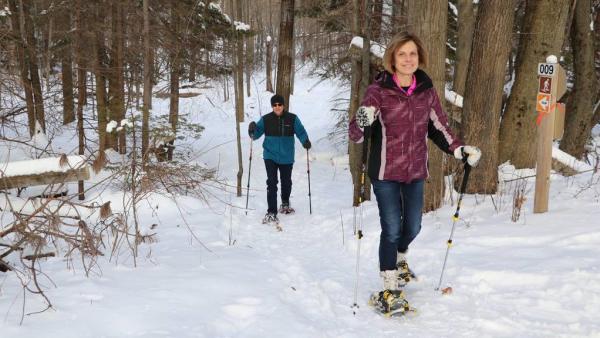 snowshoeing at brown county reforestation camp