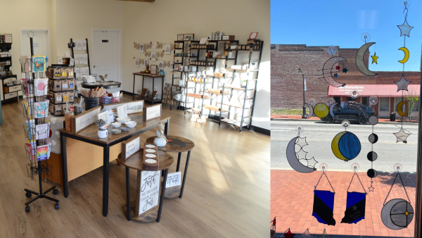 Grays Hollow is located on Indiana Street in Mooresville. Stop in to shop a variety of apparel and gift items, including stained glass eclipse themed decorations!