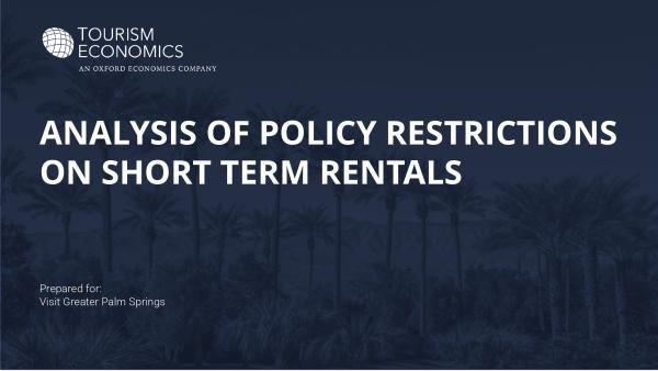 ANALYSIS OF POLICY RESTRICTIONS ON SHORT TERM RENTALS