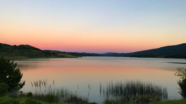 Crystal-Springs-Reservoir-Sunset