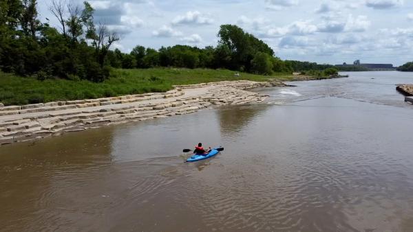 Kayaking Kansas River