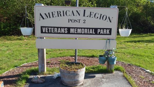 a sign for a memorial park
