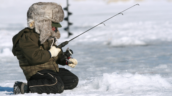 Little Kid Ice Fishing