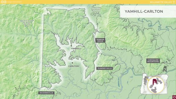 Yamhill-Carlton AVA Map