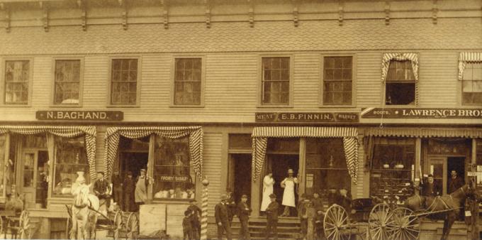Old Sephia toned photo of Lasalle Market