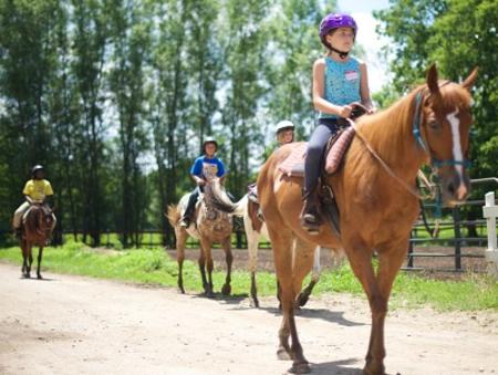 Natural Valley Ranch child horseback ride
