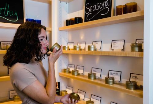 Woman at Cork and Candles