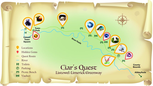 Ciars Quest Listowel Map