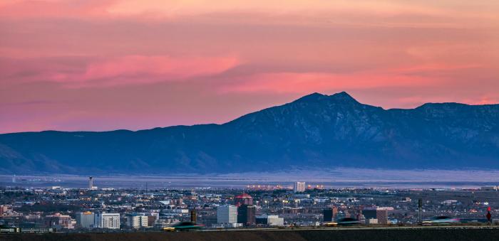 Albuquerque Skyline and Sunset