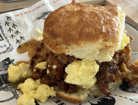 Frothy Rooster - Fried Chicken Biscuit
