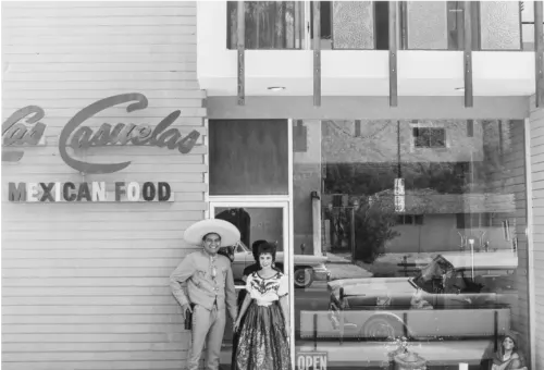 Maria and Florencio Delgado at the original Las Casuelas in Palm Springs in 1958.