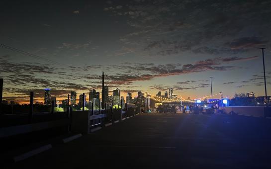 Rooftop Garage Evening
