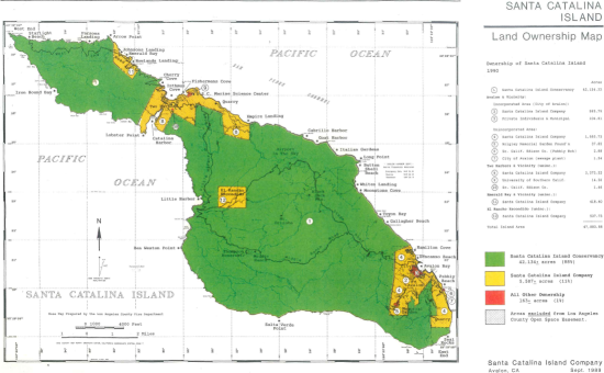 Catalina Land Ownership Map