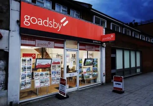 Frontage of Goadsby Estate Agents on London Road