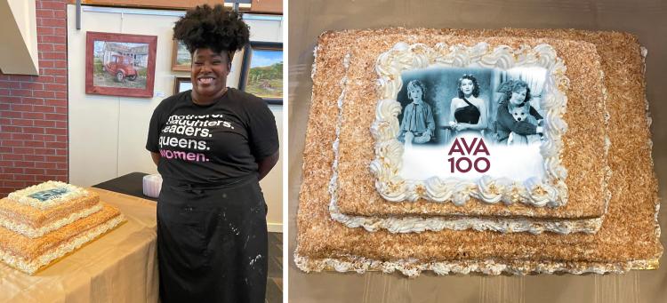 Ava Gardner Festival 2022 Recap, photo Tye with the Mama Gardner's coconut cake.