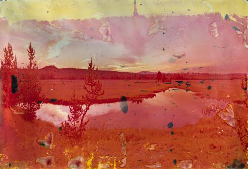 Gibbons Lake WY 4, 2013, a painting by Matthew Brandt