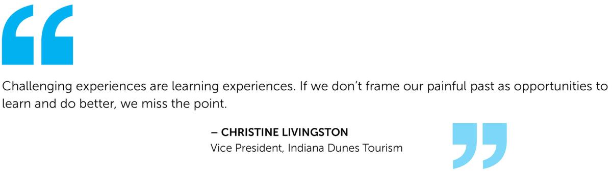Challenging experiences are learning experiences. If we don't frame our painful past as opportunities to learn and do better, we miss the point.