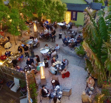 Aerial of Carmelo's Ristorante Outdoor Garden