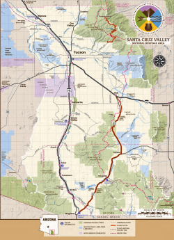 Santa Cruz Valley National Heritage Area boundaries map