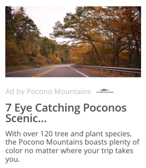 2020 Fall - Co-Op - Native Ad - Pocono Mountains Visitors Bureau