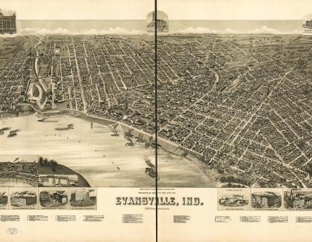 historic evansville map