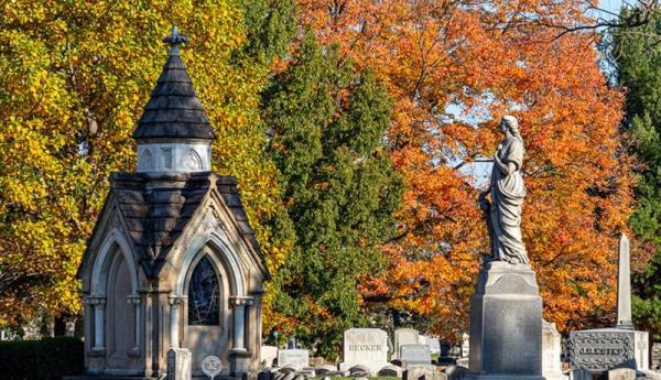 Greenlawn Cemetery in the Fall