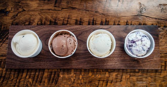 Blue Cow Ice Cream Flight