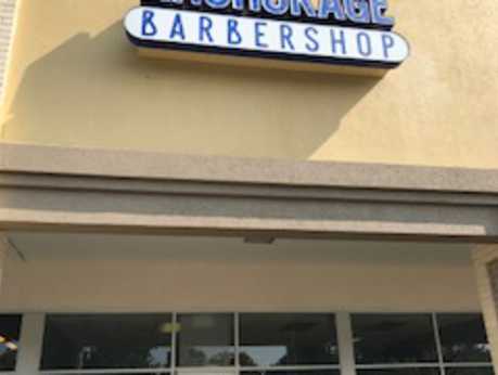 Anchorage Barbershop Exterior Logo