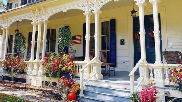 The porch of the Inn at Cooperstown