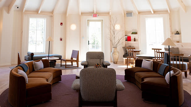 Couches adorn the Apex Lodge at Scribner's Lodge